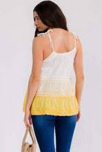 Load image into Gallery viewer, SLEEVELESS TIERED COLORBLOCK TANK TOP