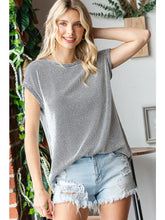 Load image into Gallery viewer, Women's Ribbed Knit Top with Round Neck