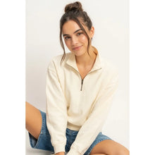 Load image into Gallery viewer, Half Zip Long Sleeve Sweatshirt