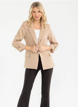 Load image into Gallery viewer, 3/4 SLEEVE BUTTON CLOSURE FRONT POCKETS BLAZERS