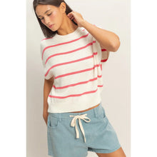 Load image into Gallery viewer, Striped Crew Neck Knit Top