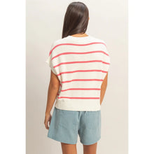 Load image into Gallery viewer, Striped Crew Neck Knit Top