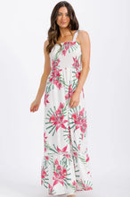 Load image into Gallery viewer, SLEEVELESS SMOCK TIERED FLORAL MAXI DRESS