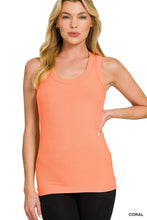 Load image into Gallery viewer, Ribbed Scoop Neck Tank Top