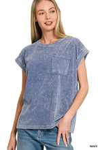 Load image into Gallery viewer, Halo Snow Washed Cuffed Short Sleeve Tee