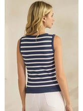 Load image into Gallery viewer, Stripe Seamless Modal V-Neck Cropped Sleeveless Top