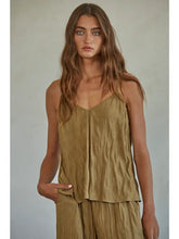 Load image into Gallery viewer, Woven Polyester V-Neck Spaghetti Strap Top