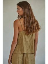 Load image into Gallery viewer, Woven Polyester V-Neck Spaghetti Strap Top