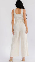 Load image into Gallery viewer, SLEEVELESS SQUARE NECK WIDE LEG JUMPSUIT