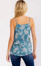 Load image into Gallery viewer, SLEEVELESS CUT OUT PAISLEY PRINT TANK TOP