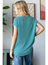 Load image into Gallery viewer, Women's Ribbed Knit Top with Round Neck