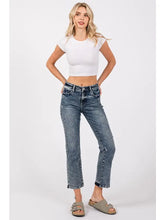 Load image into Gallery viewer, Mid Rise Stretch Straight w/ Released Hem Jeans