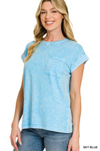 Load image into Gallery viewer, Halo Snow Washed Cuffed Short Sleeve Tee