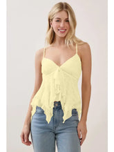Load image into Gallery viewer, Lace Trim W/Bow Tie Flyaway Cami Top