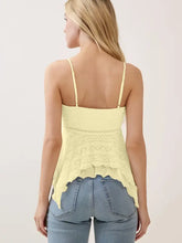 Load image into Gallery viewer, Lace Trim W/Bow Tie Flyaway Cami Top