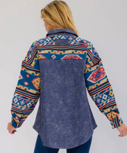 Load image into Gallery viewer, BUTTON UP FRONT POCKETS MULTI PRINT JACKET