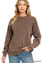 Load image into Gallery viewer, Acid Washed Fleece Sweatshirts Side Rib