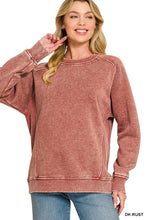 Load image into Gallery viewer, Acid Washed Fleece Sweatshirts Side Rib