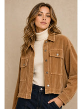 Load image into Gallery viewer, Washed Corduroy Cropped Jacket