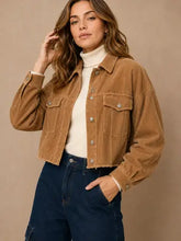 Load image into Gallery viewer, Washed Corduroy Cropped Jacket