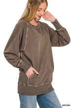 Load image into Gallery viewer, Pigment Dyed French Terry Pullover With Pockets