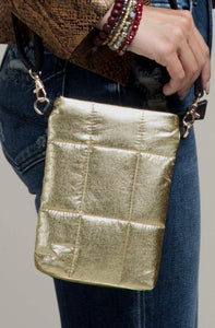 Insulated Metallic Bubble Cross Body Bag