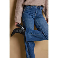 Load image into Gallery viewer, Studded Wide Leg Jeans