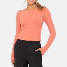 Load image into Gallery viewer, Seamless Ribbed Long Sleeve Top