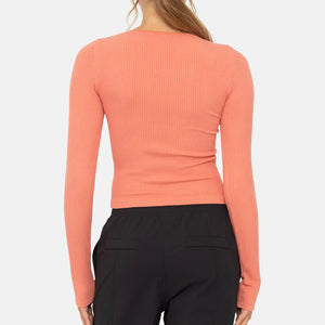 Seamless Ribbed Long Sleeve Top