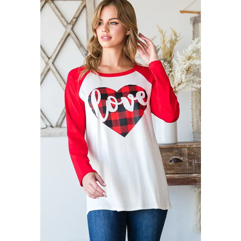 Valentine Heart Long Sleeve Top