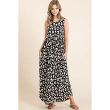 Load image into Gallery viewer, Sleeveless Animal Print Maxi Dress