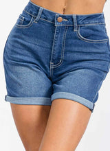 Load image into Gallery viewer, BUTTON CLOSURE POCKETS DENIM MINI SHORT