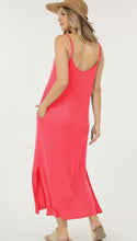 Load image into Gallery viewer, Solid Maxi Dress with Spaghetti Straps