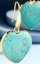 Load image into Gallery viewer, Heart Shaped Natural Stone Earrings