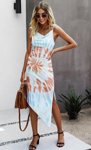 Spaghetti Strap Tie Dye Dress