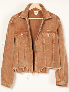 Vintage Washed Corduroy Distressed Jacket