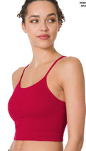 Load image into Gallery viewer, Ribbed Seamless Cropped Cami with Bra Pads