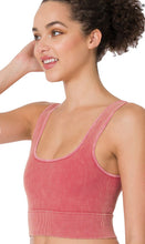 Load image into Gallery viewer, Washed Ribbed Square Neck Cropped Tank